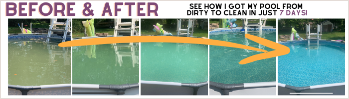 pool dirty to clean before and after