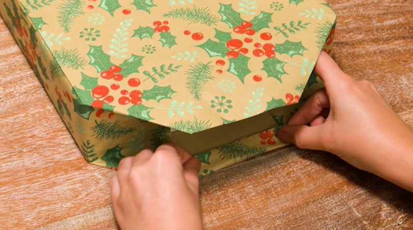 double flap gift wrapping