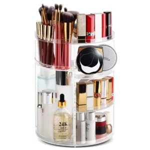 rotating swivel clear plastic organizer for makeup all my favorite things list