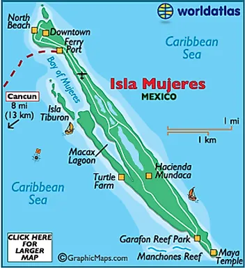 isla mujeres map tourist spots to visit