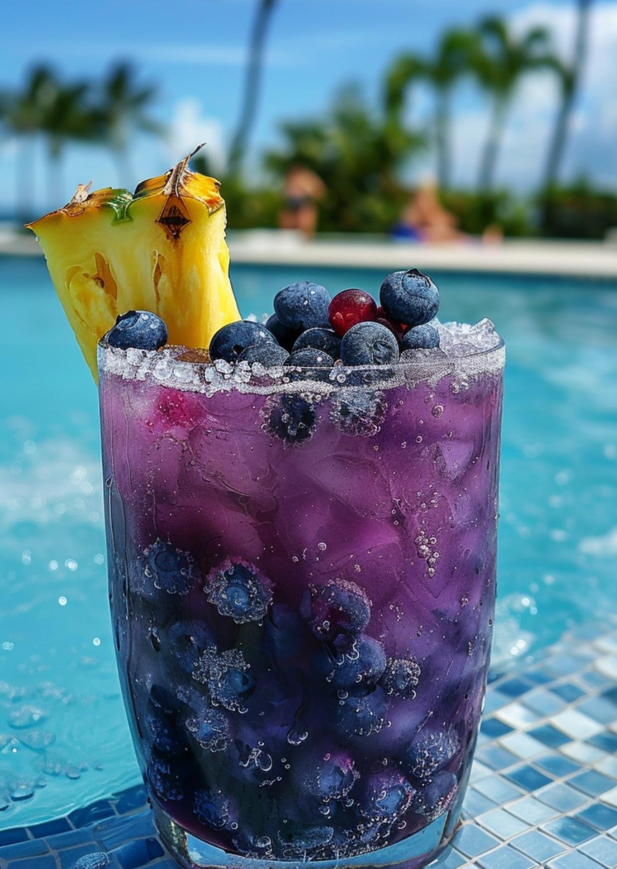 Blueberry Pineapple Punch Drink Cocktail