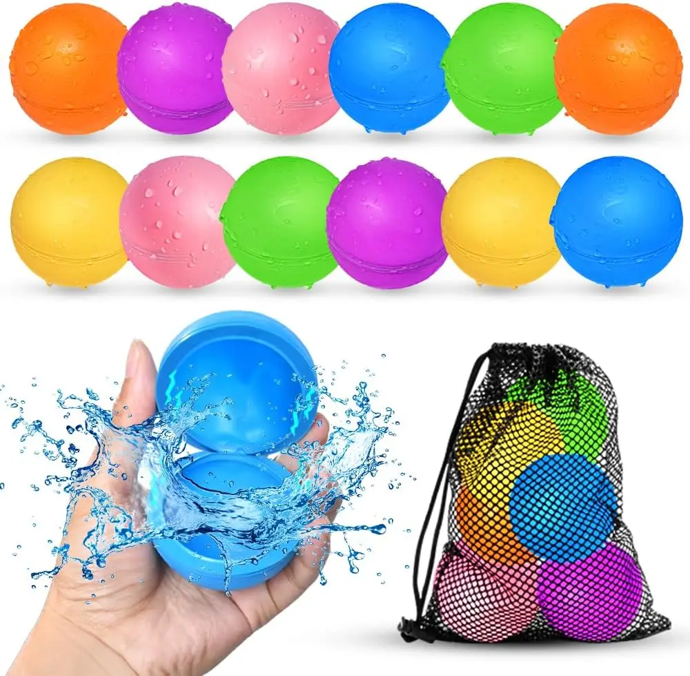 Reusable Water Balloons, Pool Beach water Toys for Boys and Girls, Outdoor Summer Toys for Kids Ages 3-12, Magnetic Water