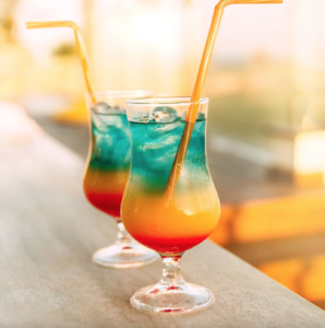 amf paradise rainbow cocktail drink