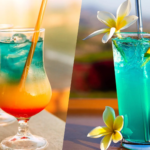 summer drinks rainbow paradise blue cocktail summertime party