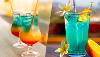 summer drinks rainbow paradise blue cocktail summertime party